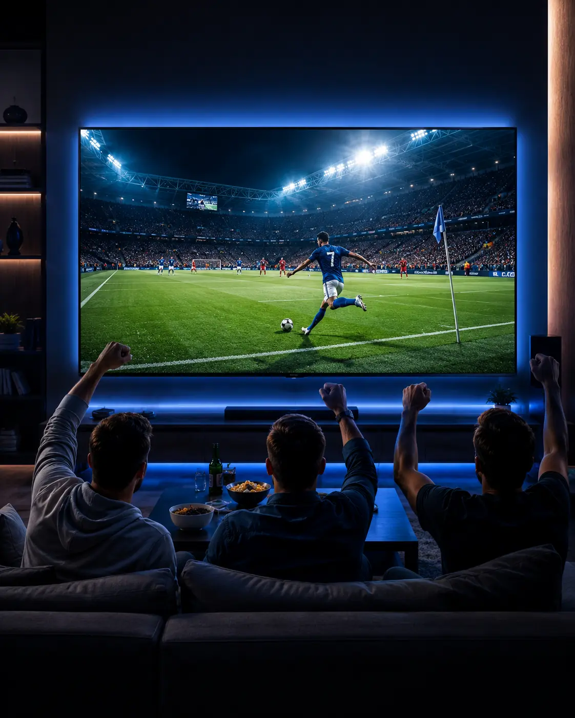 Stream live football and sports in 4K with IPTV on the big screen